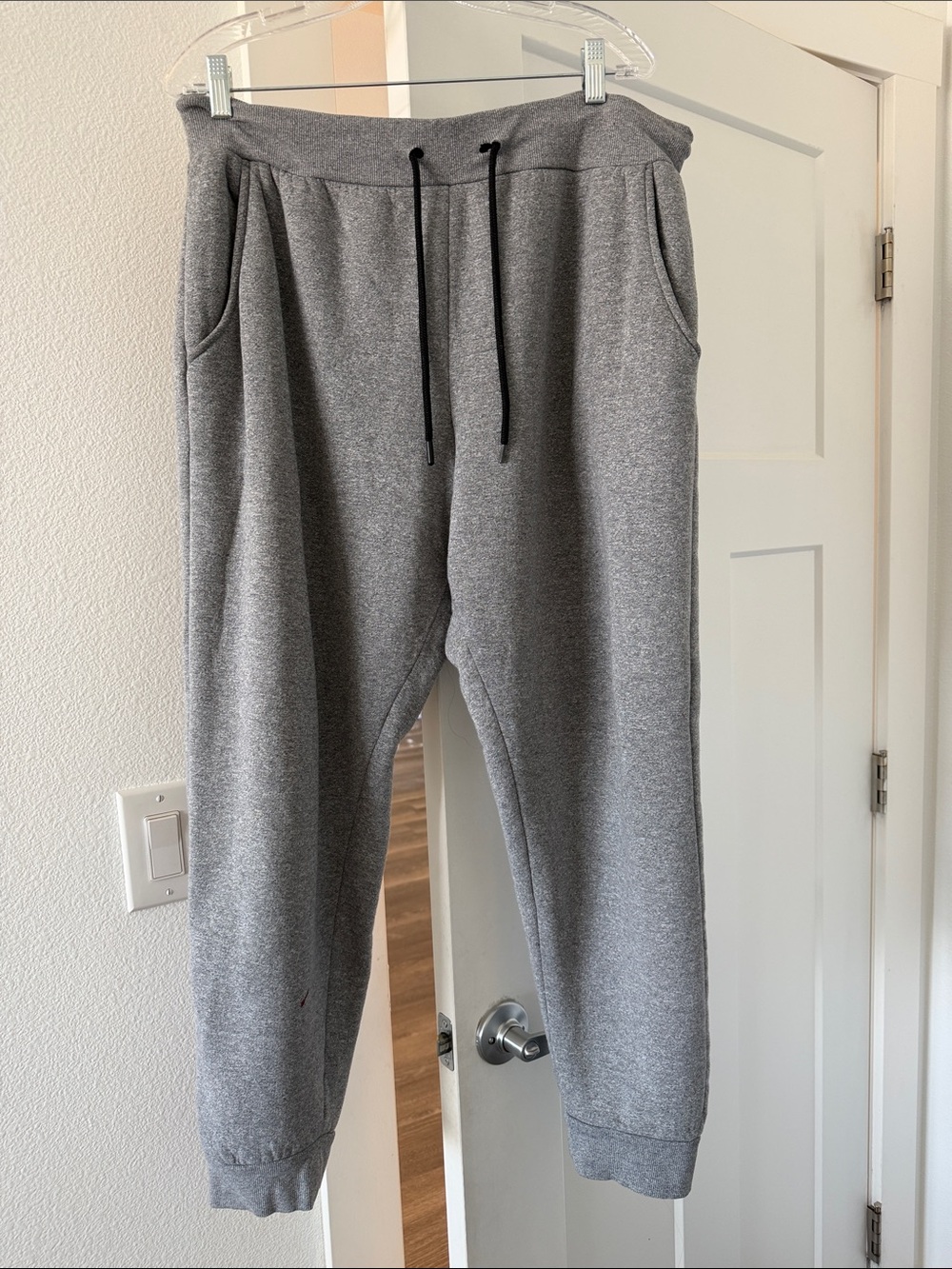 Men's Gray Jogger Sweatpants with Drawstring Waist